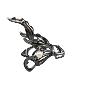 Lioaber- Hair Claw Clip Stylish Stainless Steel Hair Claw for Women Anti-slip Elastic Spring Hair Clip for Strong Hold Styling Favorite Decorative Hair Clip
