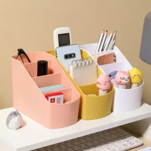 Neat & Tidy: Simple Four-Compartment Multi-Purpose Desk Organizer
