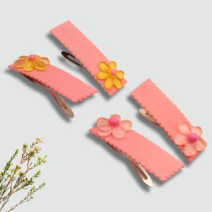 Wavy Square Shape Flowers Hair Clip