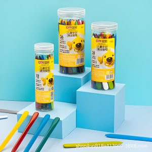 12pcs Plastic Crayons Set With Jar