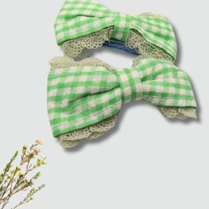 Green Hair Bows With Alligator Clips