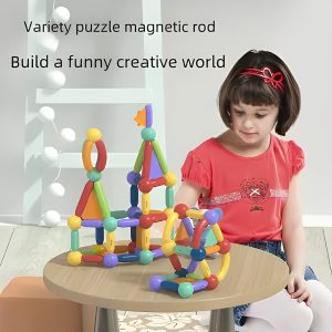 25pcs Kids Magnetic Builder Blocks Set, 3D Magnet Building Puzzle Educational Toys