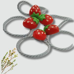 5PCS/Set Strawberry Elastic Hair Bands
