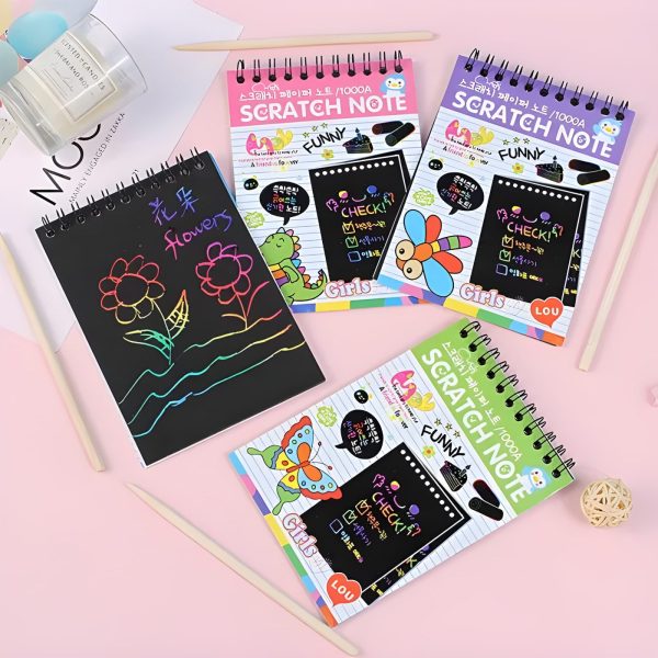 Children Scratch Arts Drawing Coils Painting Book