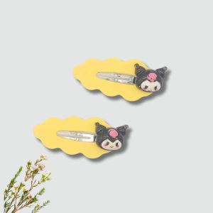 Black Kitty Cloudy Hair Pin