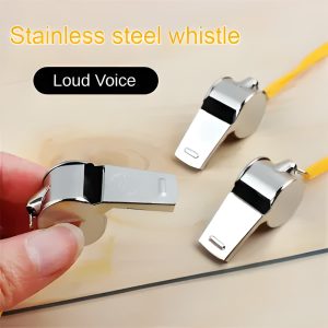 1Pc Metal Whistle With Lanyard