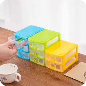 3 Drawers Mini Desktop Jewelry & Makeup Organizer