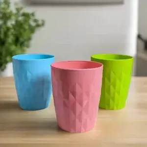 3 pcs Plastic Water Glass