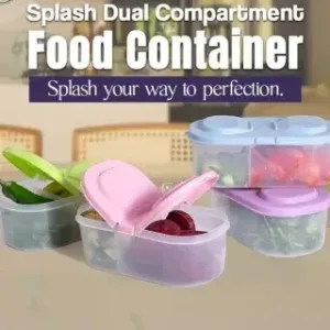 Splash Dual Compartment Food container - Pack Of 2