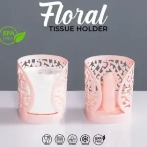 Flower Design Tissue Roll Paper Holder