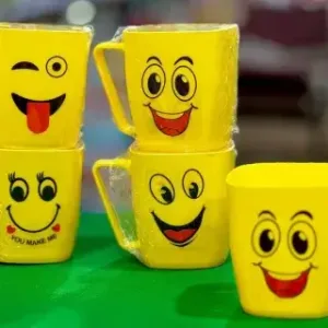 1 pc SMILEY CHARACTER PRINTED KIDS' PLASTIC MUG