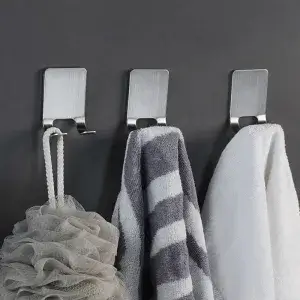 2PC Stainless Steel Self-adhesive Hook