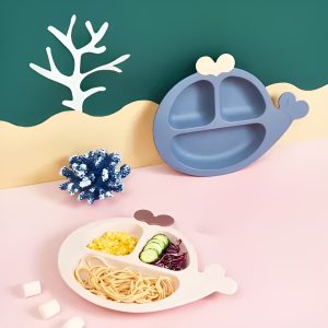 1 Pcs Fish Shaped Plate For Kids