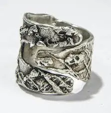 Silver Spoon Ring,Victoria Flower Spoon Ring,Vintage Spoon Ring,Adjustable Wrap around Floral Spoon Ring,Ornate Spoon Ring,Boho Flowery Ring